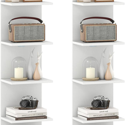 Dreamade 5-Tier Wall Mounted Shelf Unit with Wood Grain