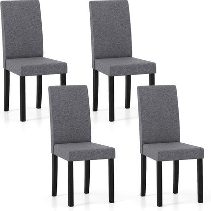 Dreamade Upholstered Dining Chair Set of 2/4 Mid Century Modern Fabric Kitchen Chairs with Thick Padded Seat