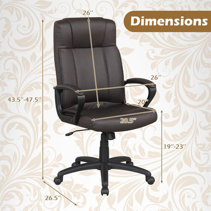 Dreamade Faux Leather Office Chair Computer Desk Chair with Rocking Function