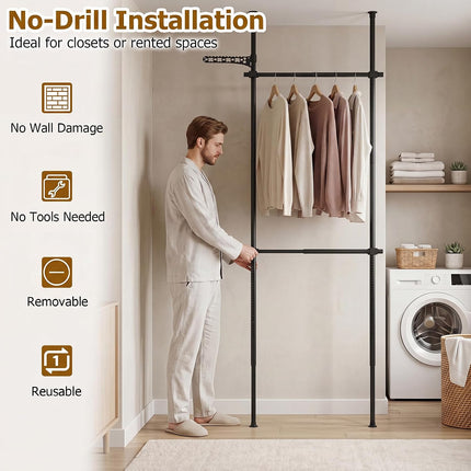 Dreamade Floor to Ceiling Clothes Rack