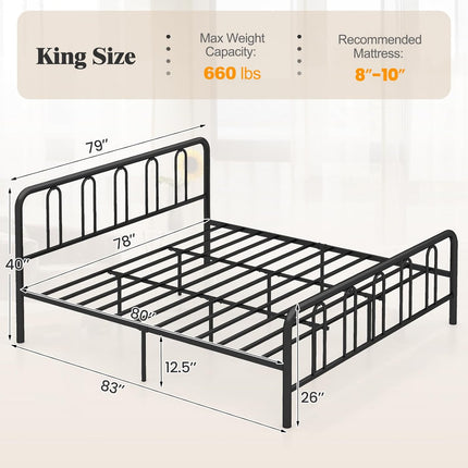 Dreamade Full/Queen/King Size Bed Frame with Headboard