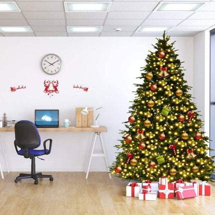 7.5FT Artificial Christmas Tree Pre-Lit Spruce Hinged Tree - DreamadeUS