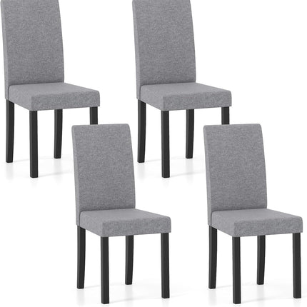 Dreamade Upholstered Dining Chair Set of 2/4 Mid Century Modern Fabric Kitchen Chairs with Thick Padded Seat