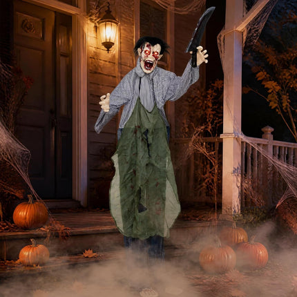 DREAMADE 6ft Halloween Animatronic Zombie Standing Sound Activated Decor