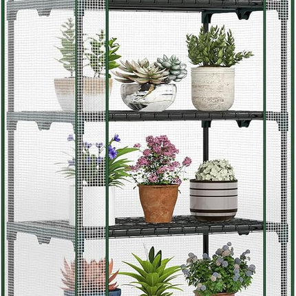 Dreamade Mini Greenhouse Portable Plant Grow House with 5 Tier Shelves