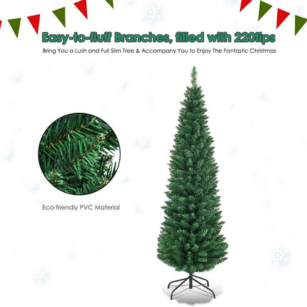 Pencil Christmas Tree, Artificial Slim Skinny Tree - DreamadeUS