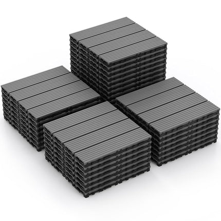 Dreamade Interlocking Deck Tiles 18/36 Pack - 12 x 12 in Composite Outdoor Flooring Covering All Weather Use
