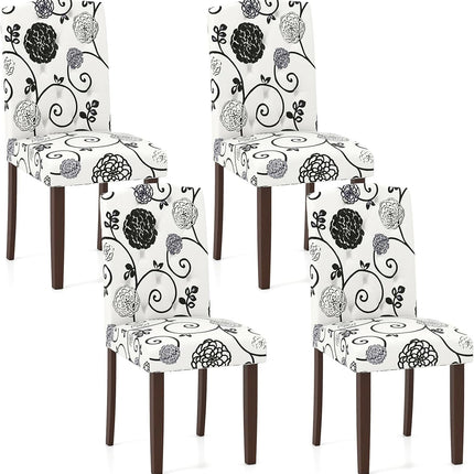 Dreamade Upholstered Dining Chairs Set of 2/4 Button Tufted Fabric Upholstered Parson Chairs