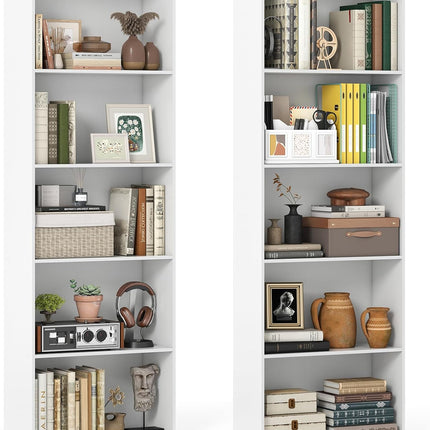 Dreamade 5-Tier Bookshelf Freestanding Tall Bookcase with 5 Open Compartments