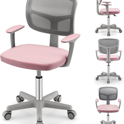 Dreamade Adjustable Desk Chair with Auto Brake Casters for Kids