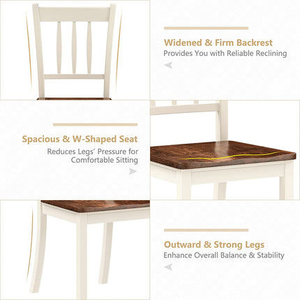 Solid Wood Whitesburg Dining Chairs Set of 4 - Dreamadeus