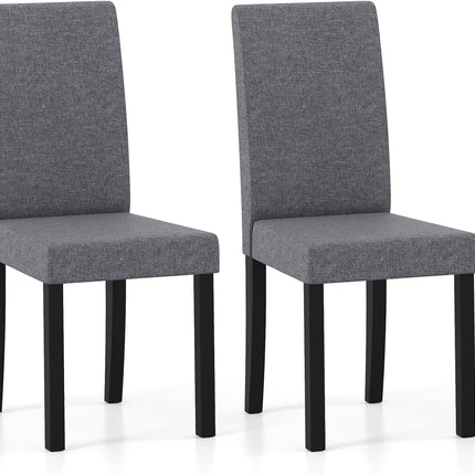 Dreamade Upholstered Dining Chair Set of 2/4 Mid Century Modern Fabric Kitchen Chairs with Thick Padded Seat