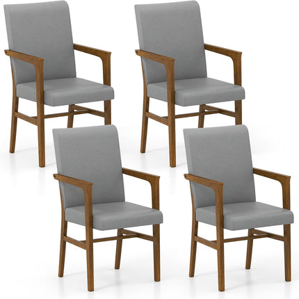Dreamade Mid Century Modern Dining Chairs Set of 2/4 with High Back, Solid Wooden Frame & Soft Cushion