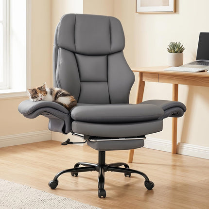 Dreamade Criss Cross Legged Reclining Desk Chair with 5-Level Adjustable Armrests
