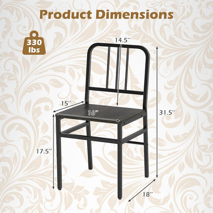 Dreamade Metal Dining Chairs Set of 4 & Modern Kitchen Chairs