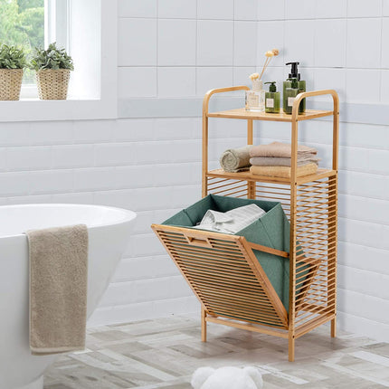 Bamboo Freestanding Clothes Basket - Dreamadeus