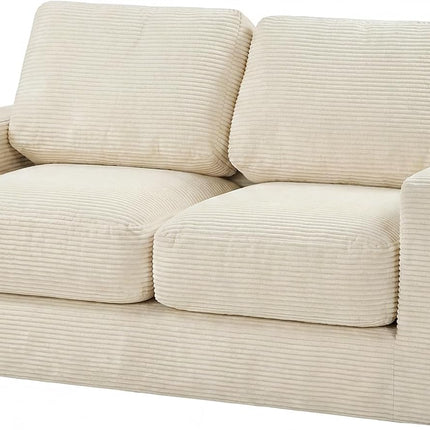 Dreamade 2-Seater Floor Couch with Removable Corduroy Cover