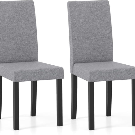 Dreamade Upholstered Dining Chair Set of 2/4 Mid Century Modern Fabric Kitchen Chairs with Thick Padded Seat