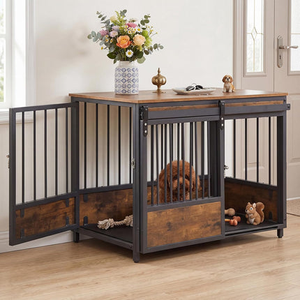 Dreamade Dog Crate Furniture with 2 Doors