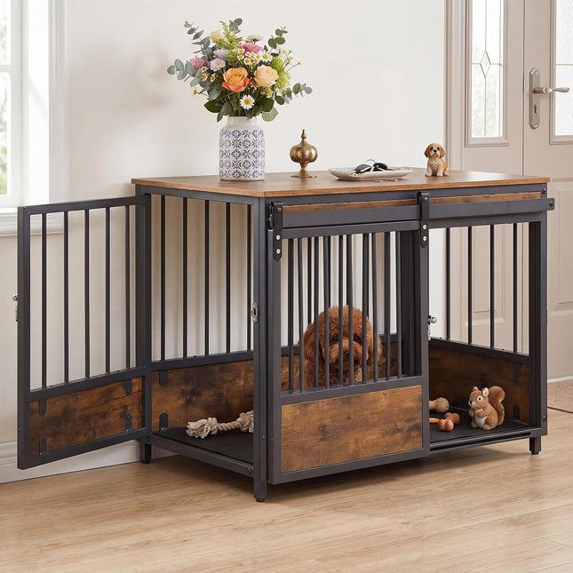 Dreamade Dog Crate Furniture with 2 Doors