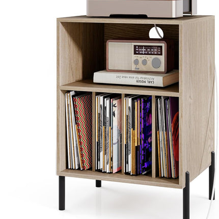 Dreamade Record Player Stand with Charging Station