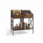 Dreamade 2-Tier Record Player Stand, Vinyl Record Storage | 250 LP Albums Display Shelf