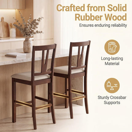 Dreamade 24" Counter Height Mid-Century Bar Stools