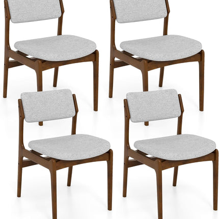Dreamade Modern Padded Dining Chairs with Rubber Wood Legs Set of 2/4