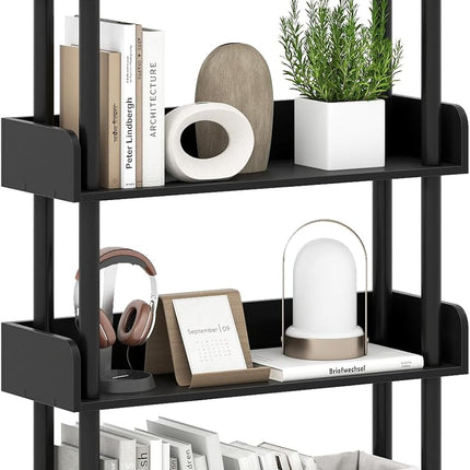 Dreamade 4-Tier Freestanding Bookcase with Anti-Tipping Kit | 4 Shelf Bookcase for Living Room Bedroom Study