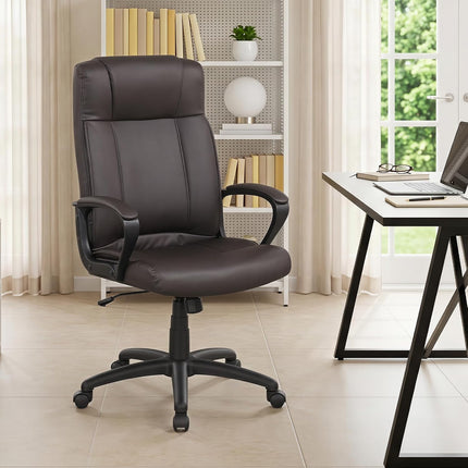 Dreamade Faux Leather Office Chair Computer Desk Chair with Rocking Function
