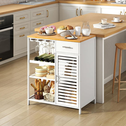 Dreamade Kitchen Island with Storage Cabinet