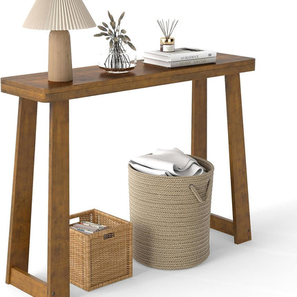 Dreamade Narrow Long Console Table Behind The Couch