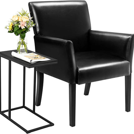 Dreamade Reception Guest Chairs and C-Shaped End Table 3Pcs Set