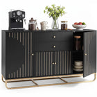 Dreamade Modern Sideboard Buffet Cabinet with Storage & 2 Drawers| Coffee Bar Cabinet w/ Geometric Design