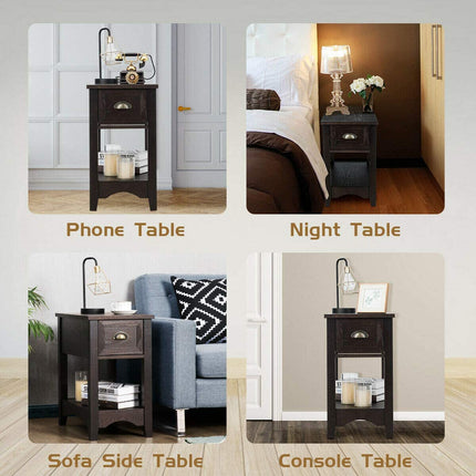 Chair Side End Table with Drawer - Dreamadeus