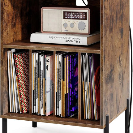 Dreamade Record Player Stand with Charging Station