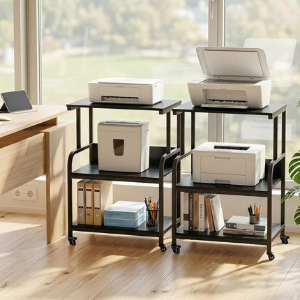 Dreamade Rolling Printer Stand with Adjustable Storage Shelf