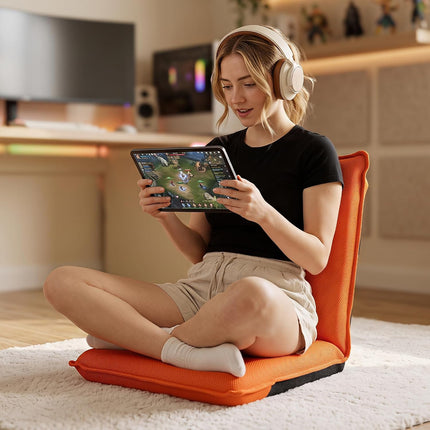 Dreamade Adjustable Mesh Floor Sofa Chair & 6-Position Multiangle Padded Floor Chair