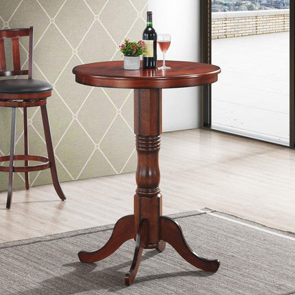 Table 42" Wooden Round Pub Pedestal Side Table - Dreamadeus