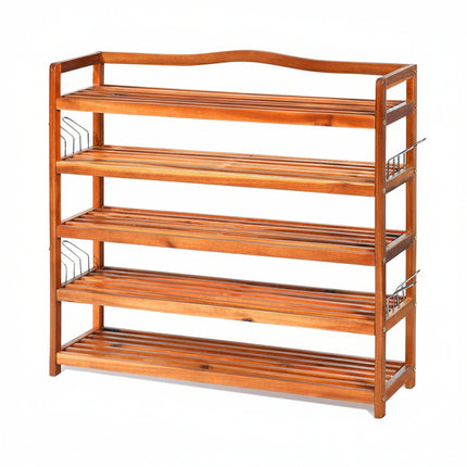5-Tier Wood Shoe Rack Entryway Shoe Shelf Storage Organizer - Dreamade