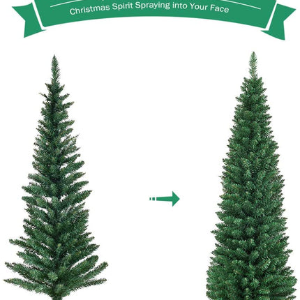 Pencil Christmas Tree, Artificial Slim Skinny Tree - DreamadeUS