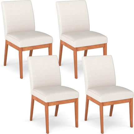 Dreamade Upholstered Dining Chairs Set of 2 or 4 Kitchen Armless Side Chair w/Rubber Wood Legs