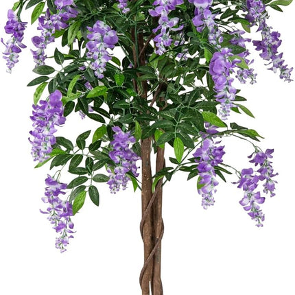 Dreamade 5.5FT Faux Wisteria Tree in Nursery Pot with Blooming Flowers