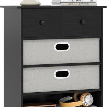 Dreamade Nightstand with 4 Storage Drawers