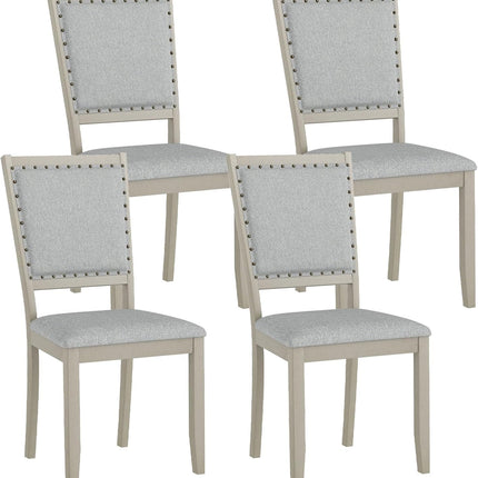 Dreamade Dining Chairs Set of 2/4 Fabric Upholstered Kitchen Chairs w/Padded Seat & Back Cushions