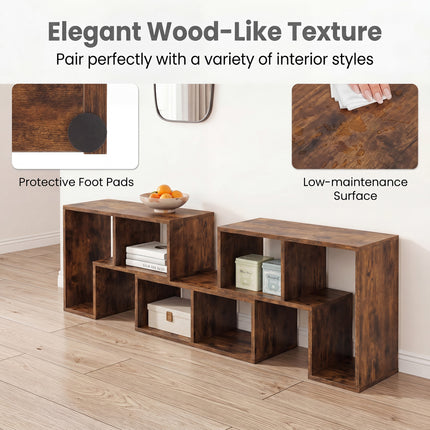 DREAMADE 3 Piece TV Stand, Modular TV Console with Bookshelves, Free Combination w/Storage Cubes for 50 to 65 Inch TV