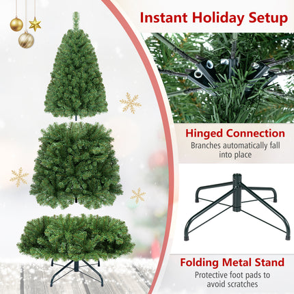 DREAMADE 6 FT Pre-Lit Christmas Tree, 845 Branch Tips Artificial Decor