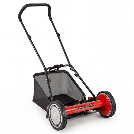 DREAMADE Manual Reel Mower, 16" Push Reel Lawn Mower, Green