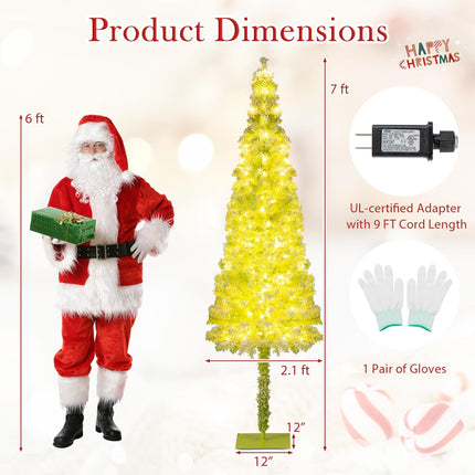 Dreamade 5FT / 6FT / 7FT Whimsical Christmas Tree | Bendable Grinchs Xmas Tree