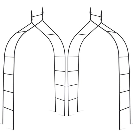 Dreamade Metal Garden Arbor Wedding Arch, 9.5 FT Wedding Arbor for Ceremony, Pergola Arbor for Climbing Plant Roses Vines
